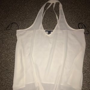 White see through top